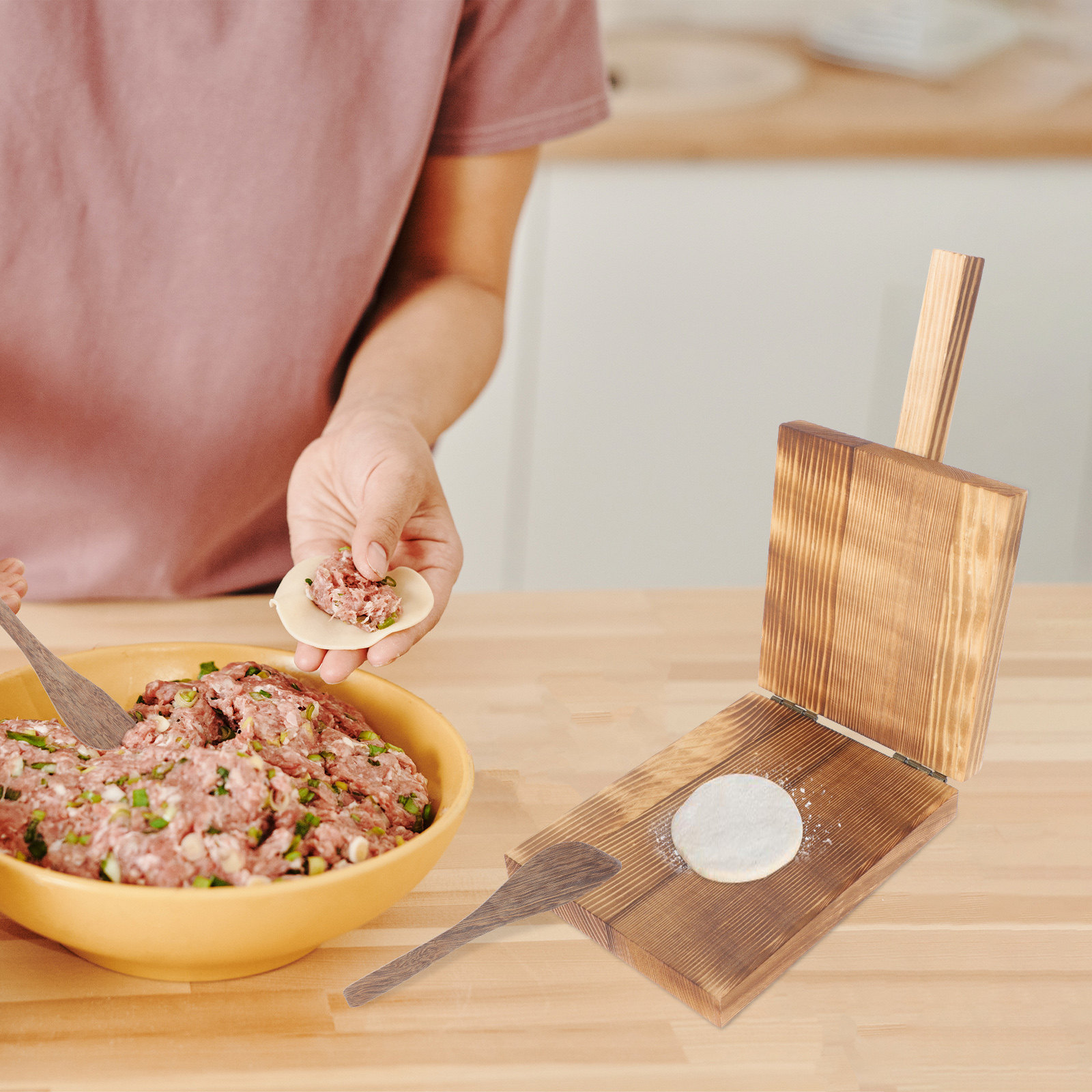 Wooden Dumpling Press Set Doug - Dumpling Press Set ulasan dan harga