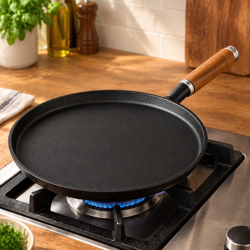 Heavy-Duty Cast Iron Frying Pa - Egg Waffle Pan ulasan dan harga