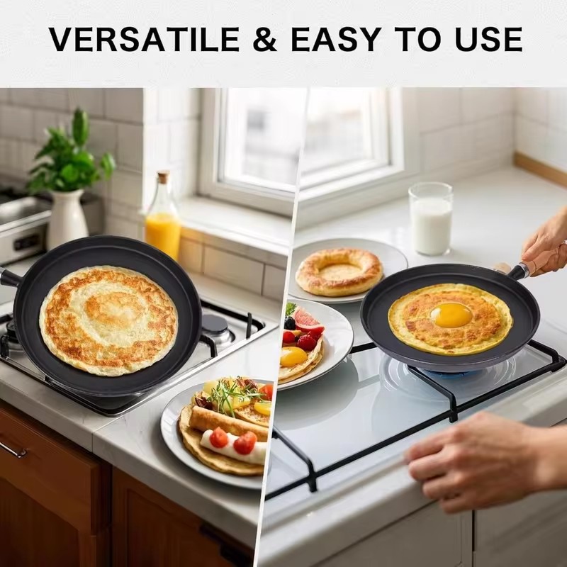 Heavy-Duty Cast Iron Frying Pa - Egg Waffle Pan ulasan dan harga