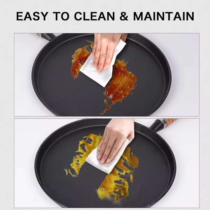 Heavy-Duty Cast Iron Frying Pa - Egg Waffle Pan ulasan dan harga